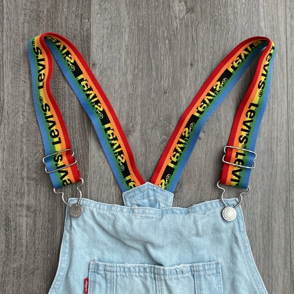 Levi’s BIG GIRLS DENIM Shortall - Size 16 (Woman’s XS) - Picture 3 of 11